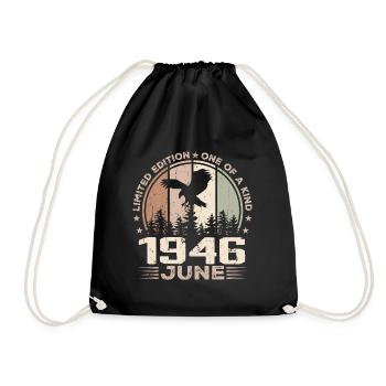 Incomparable since June 1946, 78th Anniversary - Drawstring Bag - black - Front
