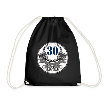 30th Birthday Mechanic Workshop Mechanic (25) - Drawstring Bag - black - Front