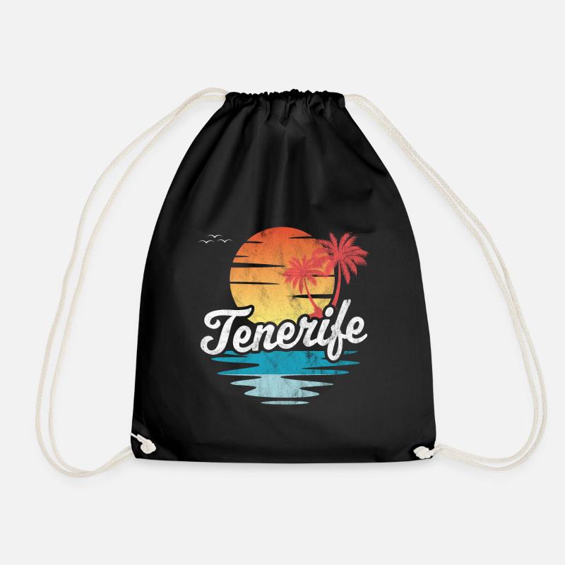 Teneriffa - Turnbeutel - Schwarz