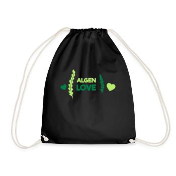 Algen Love - Turnbeutel - Schwarz - Vorne
