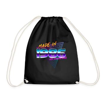 fait en 1986 • 36ème anniversaire année de naissance année de naissance rétro - Sac de sport léger - noir - Devant