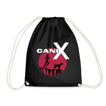 Canicross dogrun laufen mit Hund Hundesport - Turnbeutel - Schwarz - Vorne