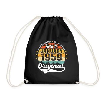 Les Legends sont nés en janvier 1959 - Sac de sport léger - noir - Devant