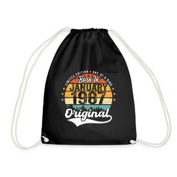 Les Legends sont nés en janvier 1987 - Sac de sport léger - noir - Devant