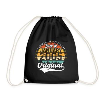Les Legends sont nés en janvier 2005 - Sac de sport léger - noir - Devant