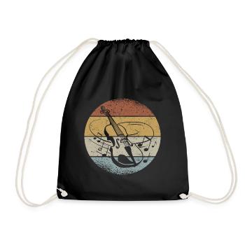 Violin Retro Violin Violinist Music Violin Player - Drawstring Bag - black - Front