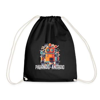 Paranoid Android T-Shirt - Unique Design - Sac de sport léger - noir - Devant