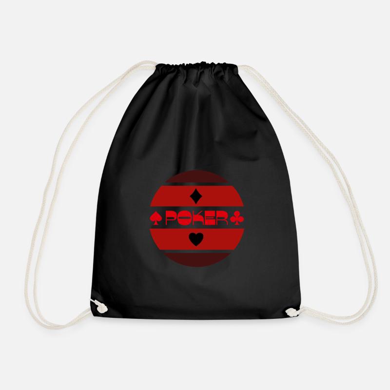 Poker Design in schwarz rot - Turnbeutel - Schwarz