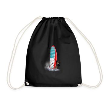 windsurfing - Drawstring Bag - black - Front