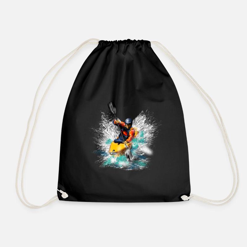 kayaking - Drawstring Bag - black