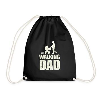 Walking Dad Lustiges Party Männertag Design - Turnbeutel - Schwarz - Vorne