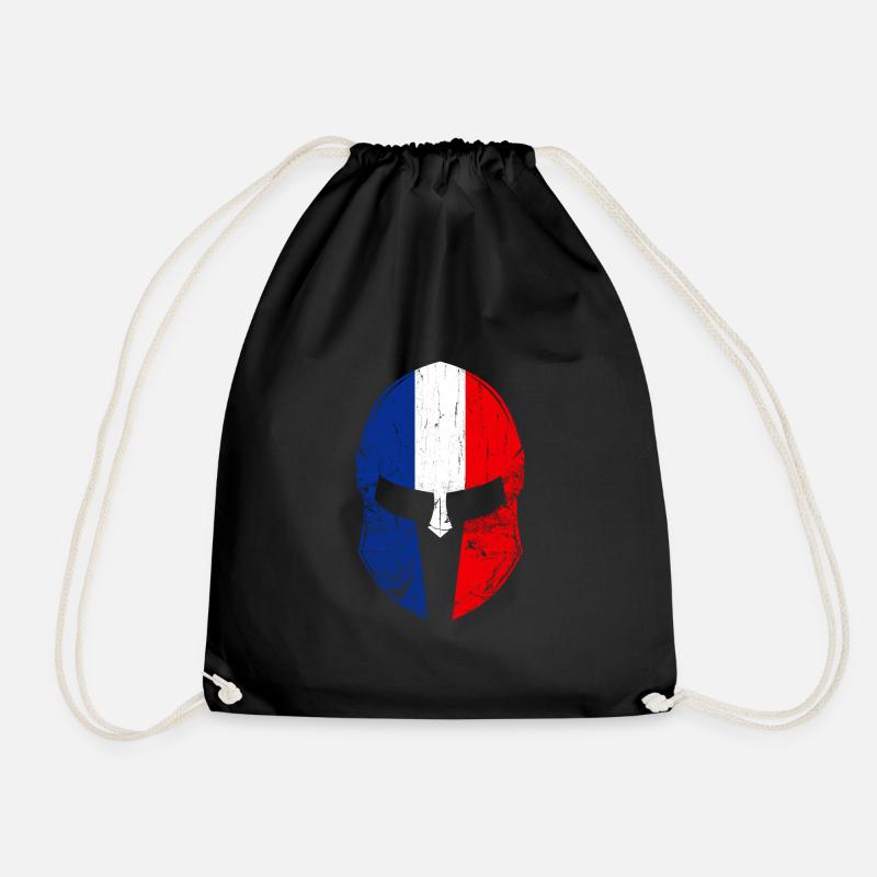 France French flag - Drawstring Bag - black