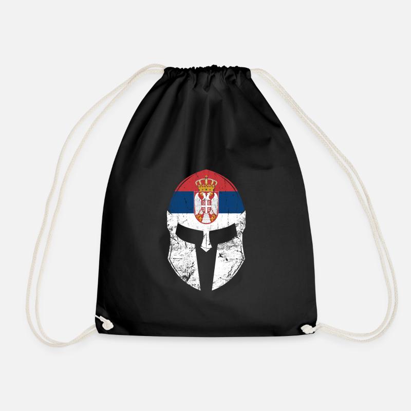 Serbie drapeau serbe - Sac de sport léger - noir