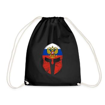 Russland Russen T-Shirt - Turnbeutel - Schwarz - Vorne
