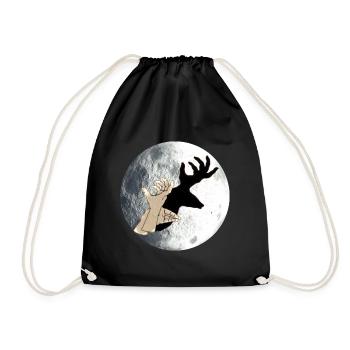 Figure de l’ombre Mains Cerf - Sac de sport léger - noir - Devant