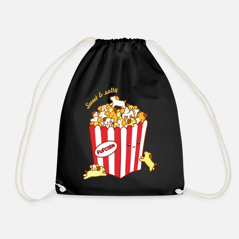 Pupcorn - pop-corn pour chien - Sac de sport léger - noir