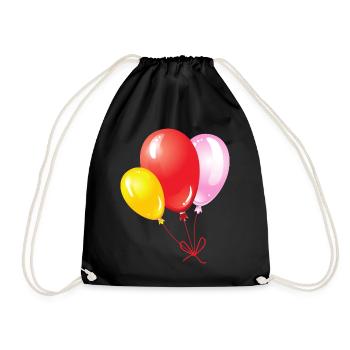 Balloons - Drawstring Bag - black - Front