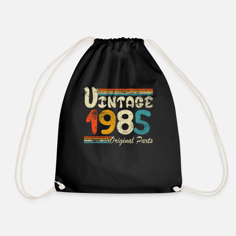 Vintage 1985 Geschenk - Turnbeutel - Schwarz