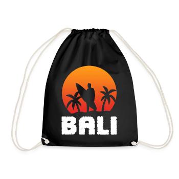 Surf surf surf de Bali Surf surfergirl - Sac de sport léger - noir - Devant
