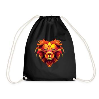 Lion, Tête de Lion, Animal, Afrique, Roi - Sac de sport léger - noir - Devant