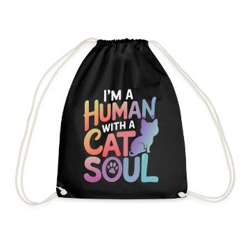 Chat Chats Amoureux Chat Propriétaire Chaton - Sac de sport léger - noir - Devant