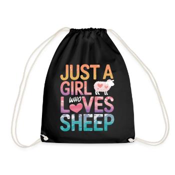 Sheep Sheep Farmer Lamb Farmer - Drawstring Bag - black - Front