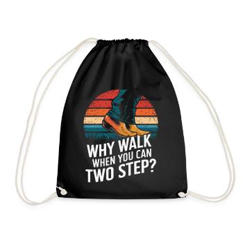 Line Dancing Dancing Dancers - Drawstring Bag - black - Front