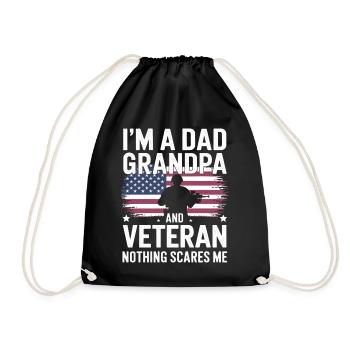 Soldat militaire vétéran - Sac de sport léger - noir - Devant