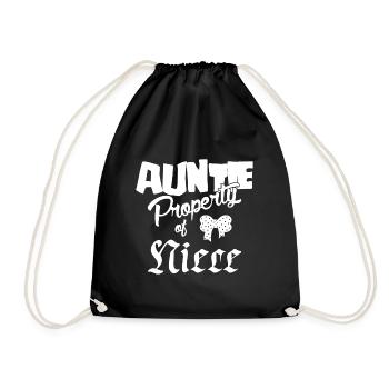 Auntie Property of Niece - Drawstring Bag - black - Front