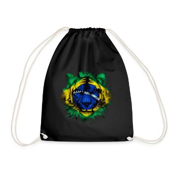 Brasilien - Turnbeutel - Schwarz - Vorne