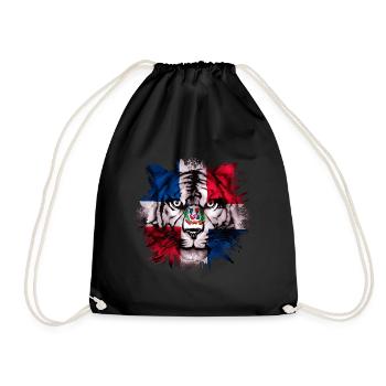 Dominican Republic - Drawstring Bag - black - Front