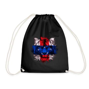 Netherlands Antilles - Drawstring Bag - black - Front