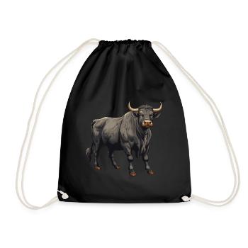 Bulle Tier - Turnbeutel - Schwarz - Vorne