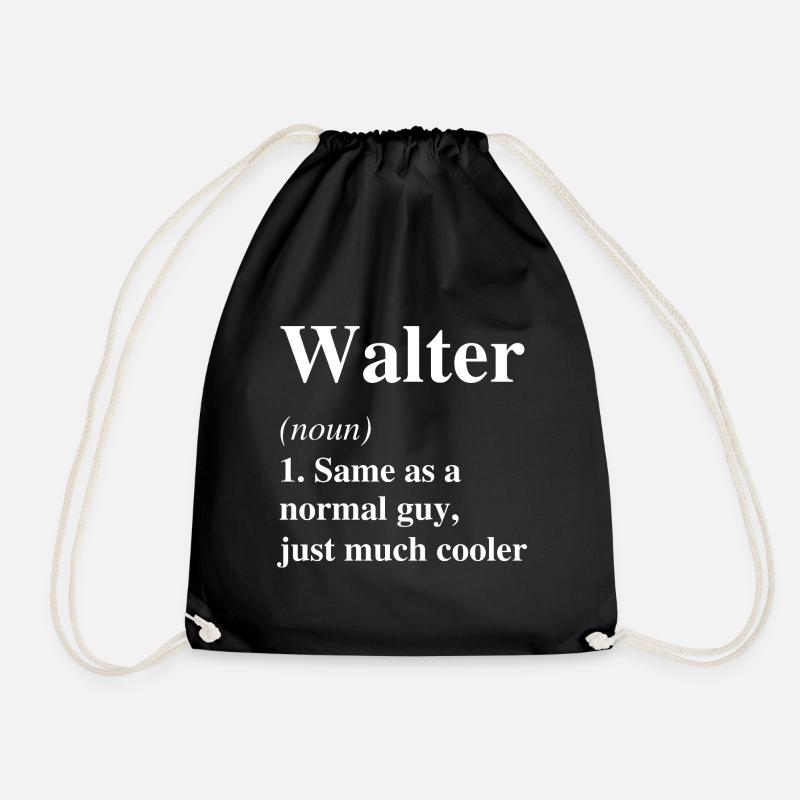 Walter Definition Cooler Name Spruch Geschenk - Turnbeutel - Schwarz