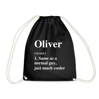 Oliver Définition Cool Nom Dicton Cadeau - Sac de sport léger - noir - Devant