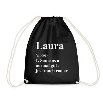 Laura Définition Cool Nom Dicton Cadeau - Sac de sport léger - noir - Devant