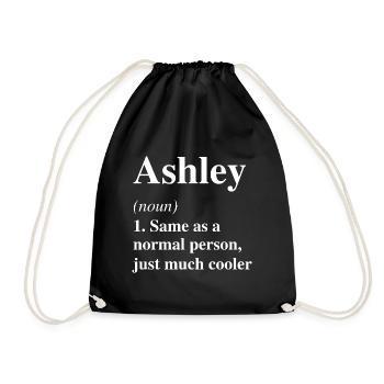 Ashley Définition Cool Nom Dire Cadeau - Sac de sport léger - noir - Devant