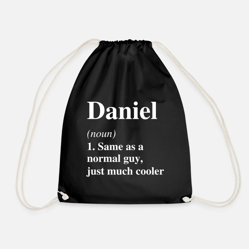 Daniel Definition Cooler Name Spruch Geschenk - Turnbeutel - Schwarz