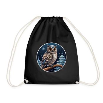 ❄ Winter Guardian - Drawstring Bag - black - Front