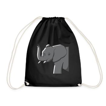 Éléphant Tronc d'éléphant Kenya Safari Animal sauvage Animal - Sac de sport léger - noir - Devant