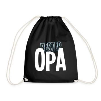 Geschenk Opa | Bester Opa - Turnbeutel - Schwarz - Vorne