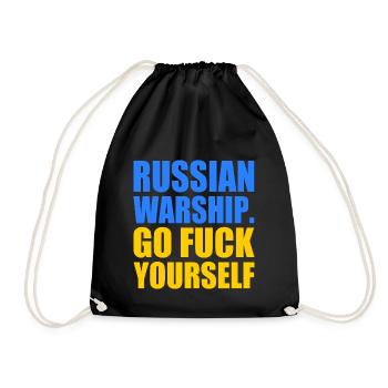 russian warship go f yourself - Turnbeutel - Schwarz - Vorne