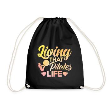Pilates Vivre le cadeau de vie Pilates - Sac de sport léger - noir - Devant