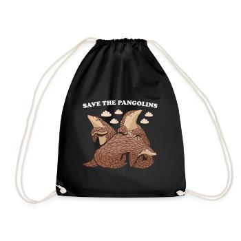 Save The Pangolins Pangolin - Drawstring Bag - black - Front