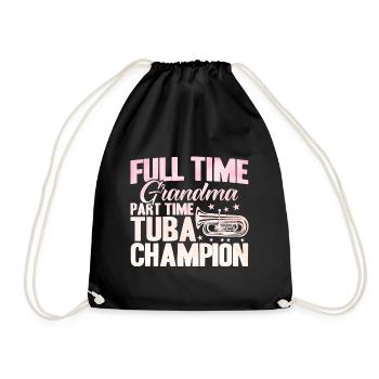 Tuba Großmutter Tuba Meisterin Geschenk - Turnbeutel - Schwarz - Vorne