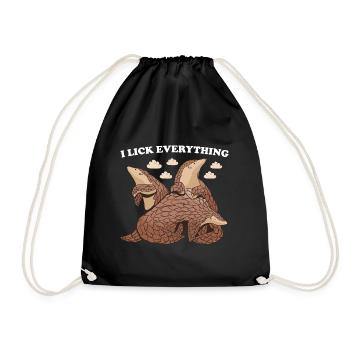 Je lèche tout Pangolin - Sac de sport léger - noir - Devant