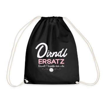 Damen Dirndl Ersatz Trachten Ersatz Bluse Kirmes - Turnbeutel - Schwarz - Vorne