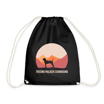 Treeing Walker Coonhound - Drawstring Bag - black - Front