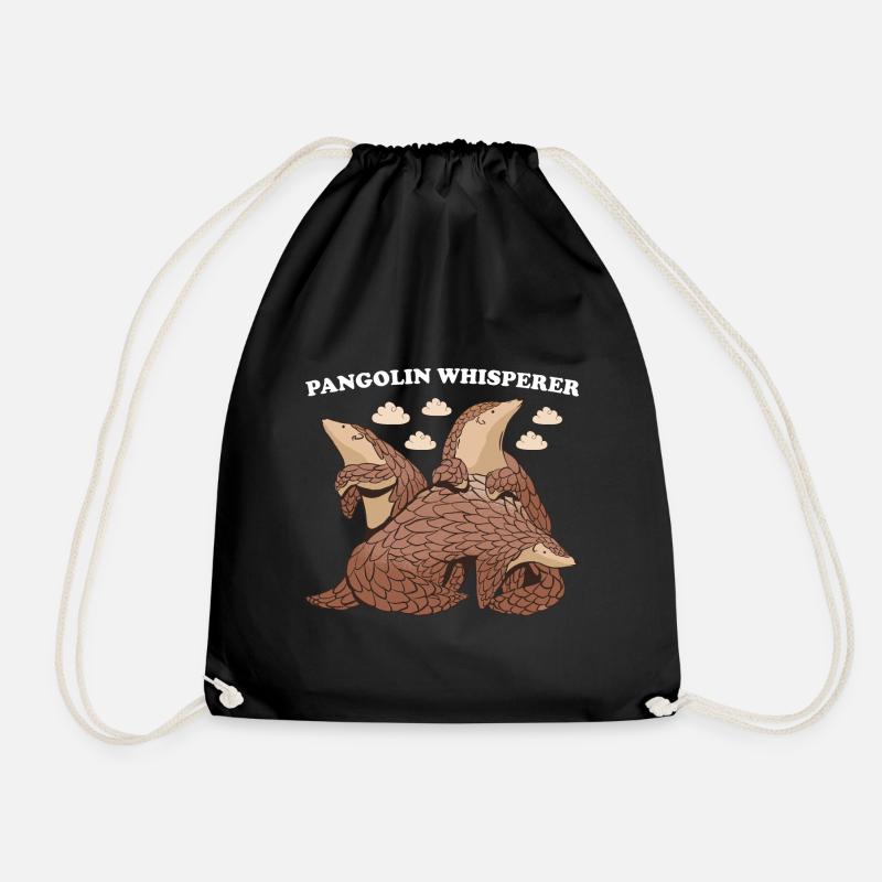 Pangolin Whisperer Pangolin - Drawstring Bag - black