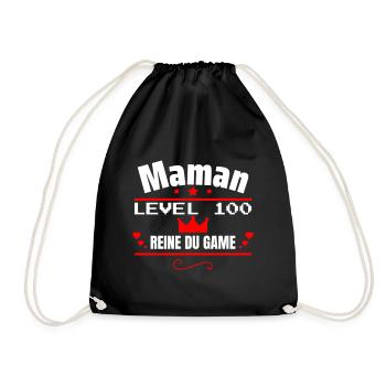 Maman Reine du Game, Cadeau Fête des Mères,maman - Sac de sport léger - noir - Devant